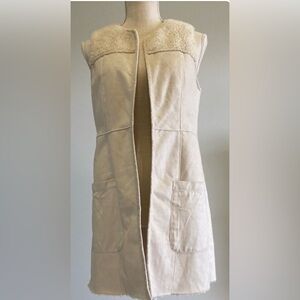 White House Black Market Womrns Alpaca Wool Open Vest  - Size XXS - EUC